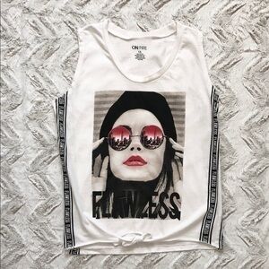 On Fire Women’s Flawless Tank Top in White - Size 1X